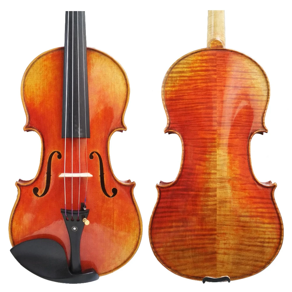 Free Shipping 100 Handmade Oil Varnish Violin FPVN02 with Foam Case