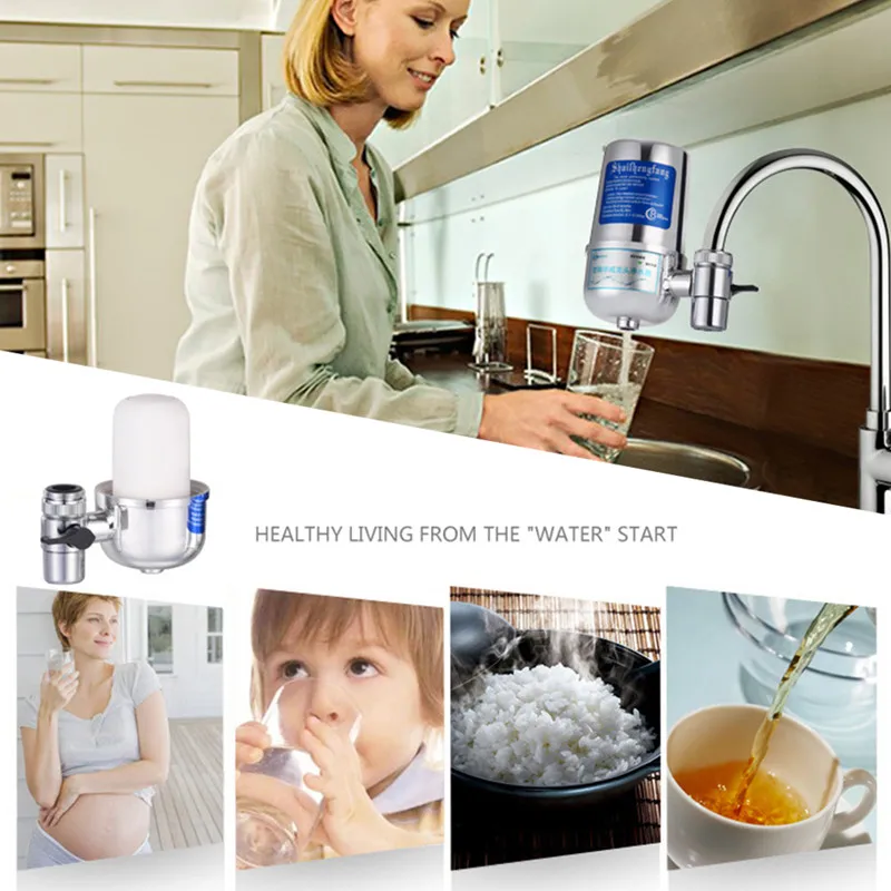 

6L Kitchen Tap Water Filter Purifier Household Faucet Ceramic Filter Contaminant Alkaline Water Filter Prefiltration Accessories