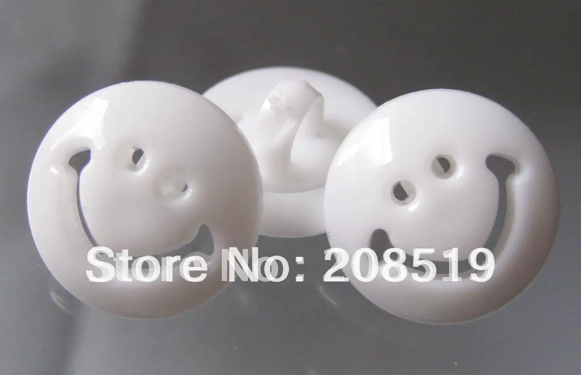NB050 белые нейлоновые пуговицы 400 шт 15 мм улыбка хвостовик мультяшная пуговица все цвета