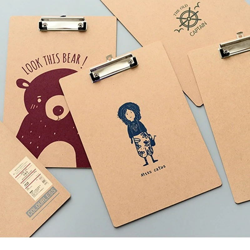 

Coloffice Creative wooden Boardclamp A4 animals random document bag file folder clipboard business financial school supplies