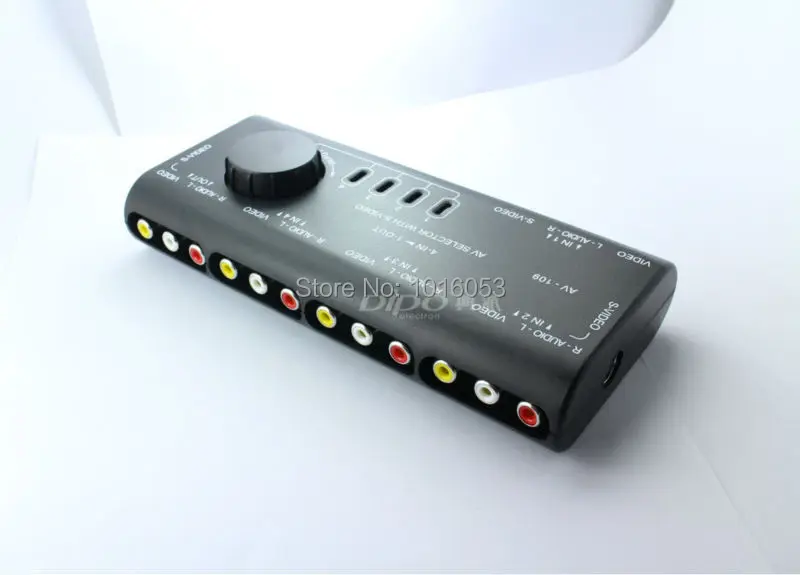 4 входа 1 выход RCA AV Переключатель с 2 способами S video вход и способ выход/видео аудио