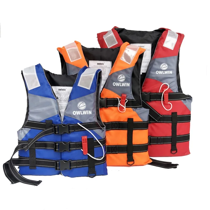 

Polyester Adult Kids Life Vest Jacket Swimming Boating Outdoor Professional life jacket Water Sport Swimwear Drifting