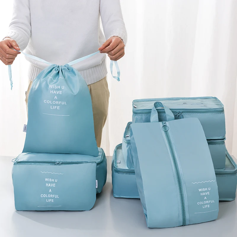 7 Pieces Bag Storage set Travel  travel Saving Space big Bags Make up organizer Home Closet Bags for Storage