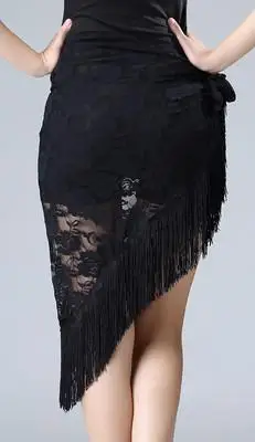 Новинка, женское платье для латинских танцев с бахромой, треугольная сексуальная юбка, юбка для взрослых, платье для латинских танцев, костюм, женская черная юбка для тренировок - Цвет: 18