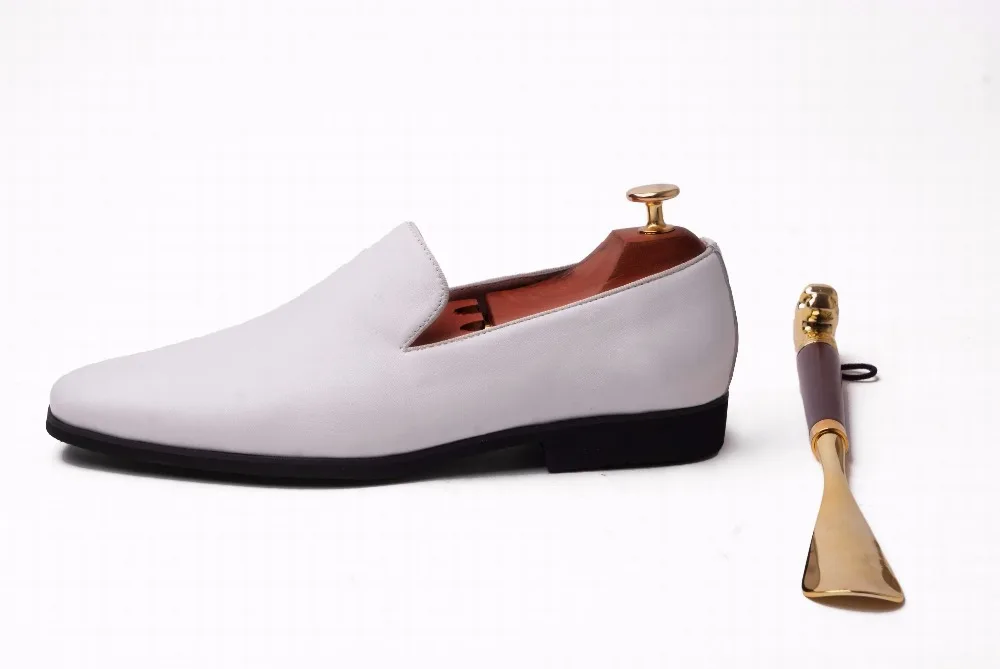 Schuhe Neue Design Männer Mens Atmungsaktive Schuh Vollleder Formal weiß Schwarzes Business Kleid Echte 1 E8581 Top Eioupi A7w47