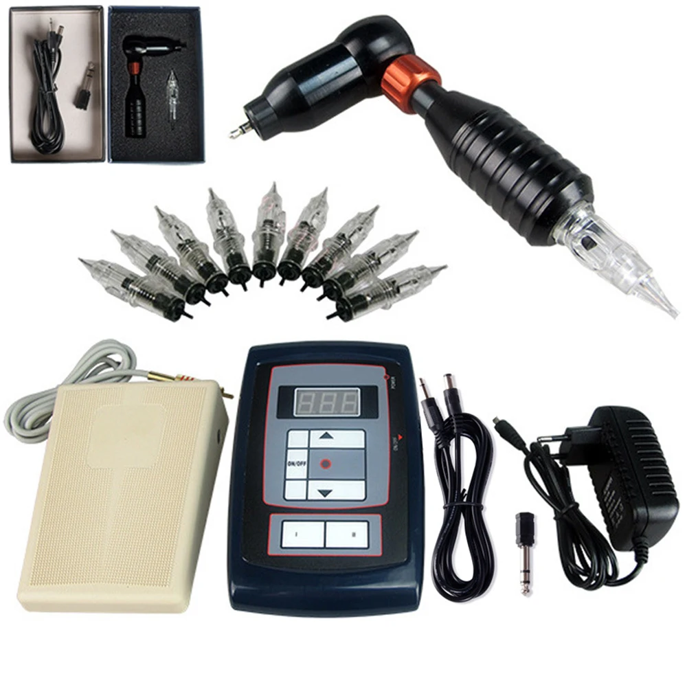 Tattoo Kits with 1 Rotary Tattoo Machine Pen Complete Tattoo Set and