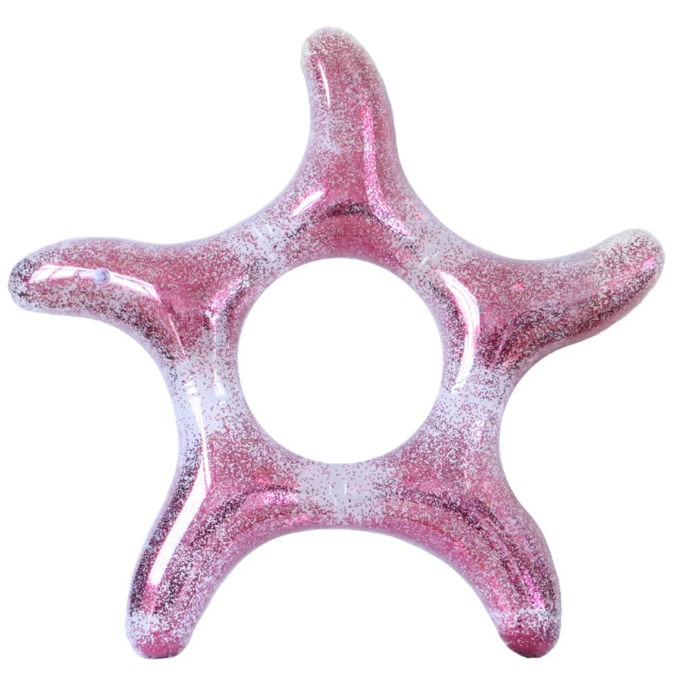 

120cm Inflatable Glitter Swimming Circles for Children Adults as beach Starfish Inflatable Mattress Swim Rings Kids Water Fun