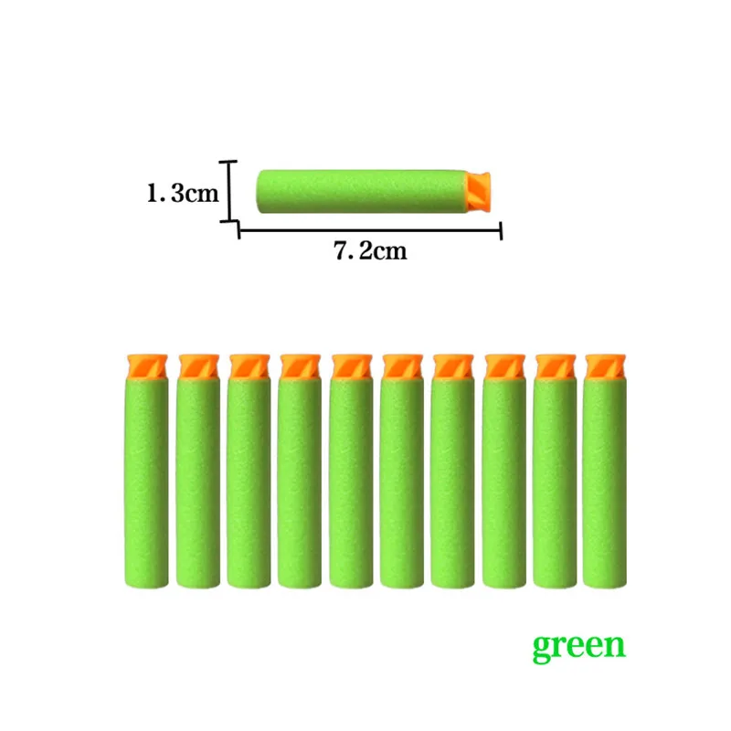 10 шт. TPR Универсальная головка 7,2 см мягкие пули для Nerf винтовка пистолет игрушка экологичный легкий безопасный заправка Дартс Детский подарок - Цвет: 5