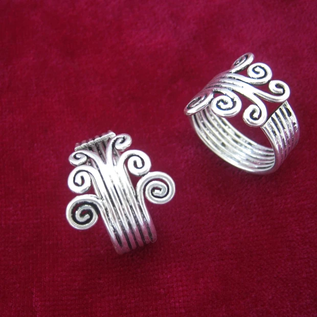Retro folk style jewelry original Miao handmade silver ring | Украшения и аксессуары