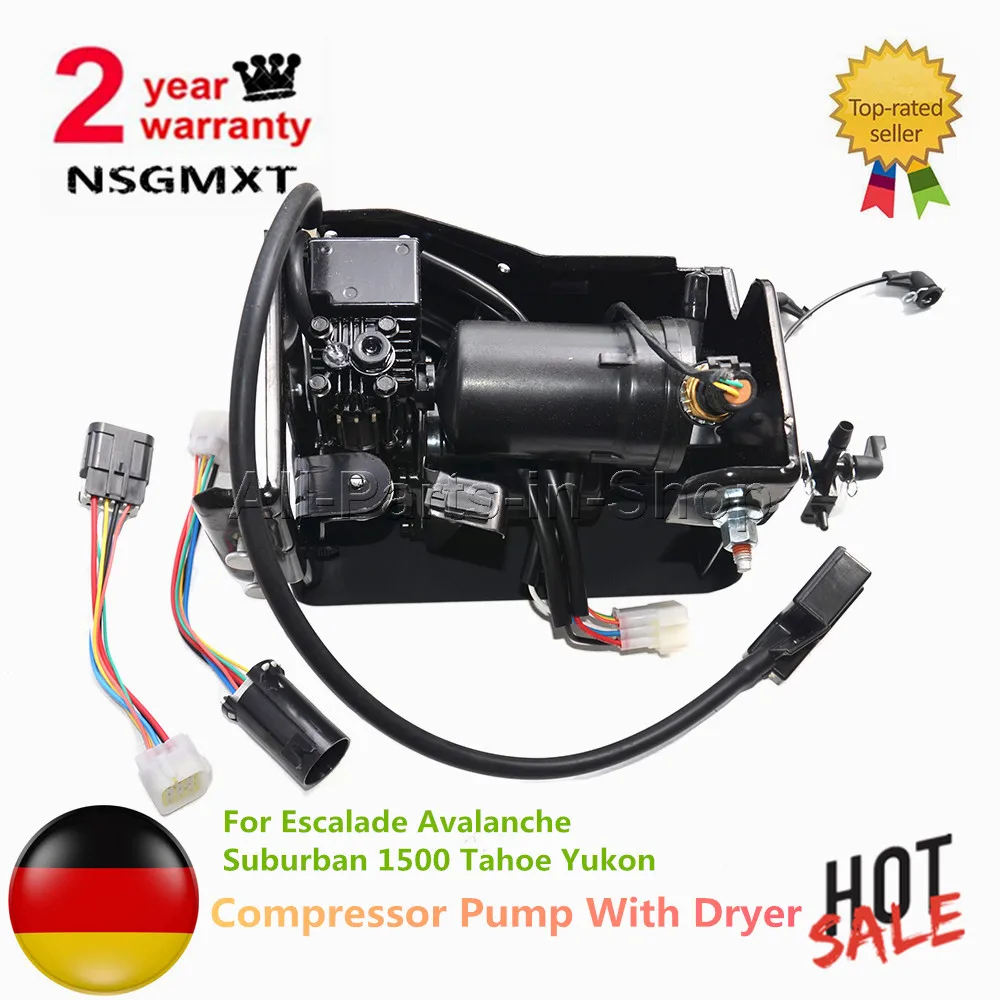 Air Ride Suspension Compressor Pump With Dryer For Escalade Avalanche