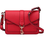 Роскошная женская сумка на плечо из натуральной кожи, фирменный дизайн, натуральная кожа, модная женская сумка, Классическая сумка-мессенджер с клапаном через плечо - Цвет: Red