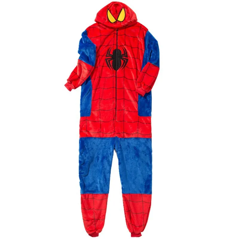 

Red Spiderman Onesie Pajamas Kigurumi Animal Cosplay Costume Halloween Family Pijamas Women