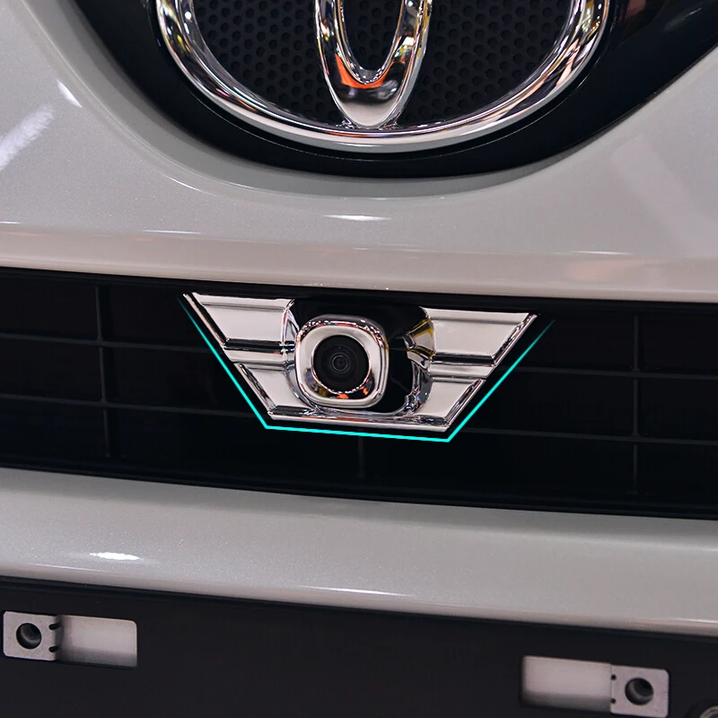 For-Toyota-RAV4-2016-2017-2018-ABS-Chrome-Car-front-Camera-Decoration-strip-Accessories-Trim-Auto