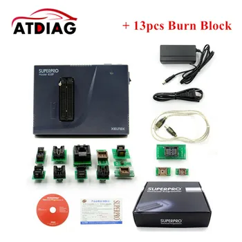 

2019 Newest Xeltek Original Superpro 610P High speed Device USB Universal IC Chip Programmer + 13pcs Burn Block