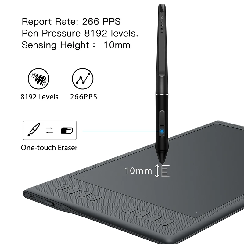 HUION INSPIROY Q11K V2 беспроводной Графический графический планшет без батареи стилус поддержка наклона цифровая ручка планшет с подарочной перчаткой