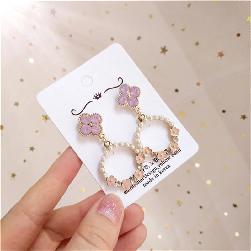 Korea Handmade Bee Rabbit Swan Doll Ice cream Cherry Women Drop Earrings Bangle Earrings Fashion Jewelry Accessories-JQDPER130D5