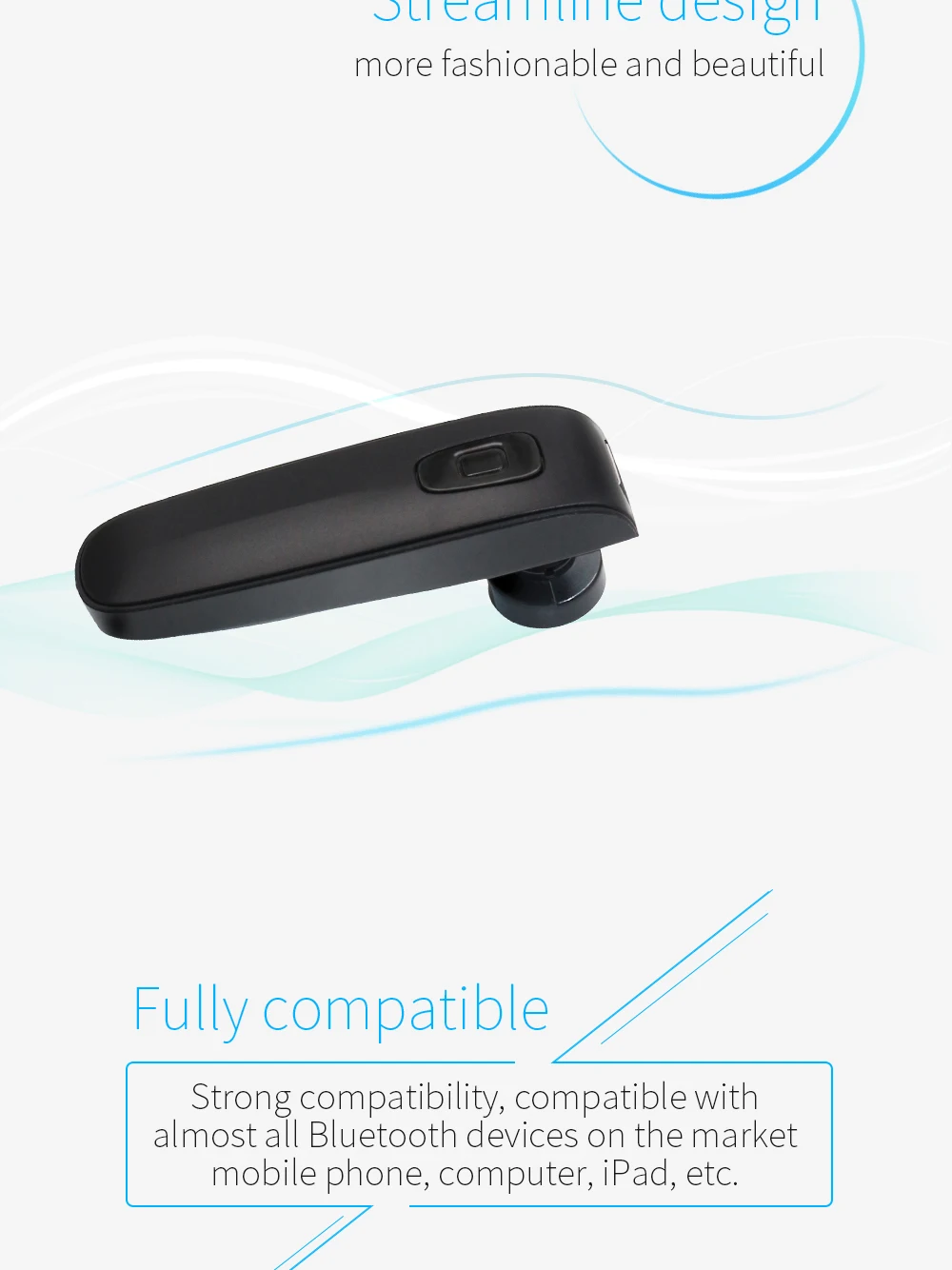 YODELI B1 Mini Earbud Wireless Bluetooth Earphone with Microphone for Car Mobile Phone Sport Noise Reduction Headset Headphones (5)