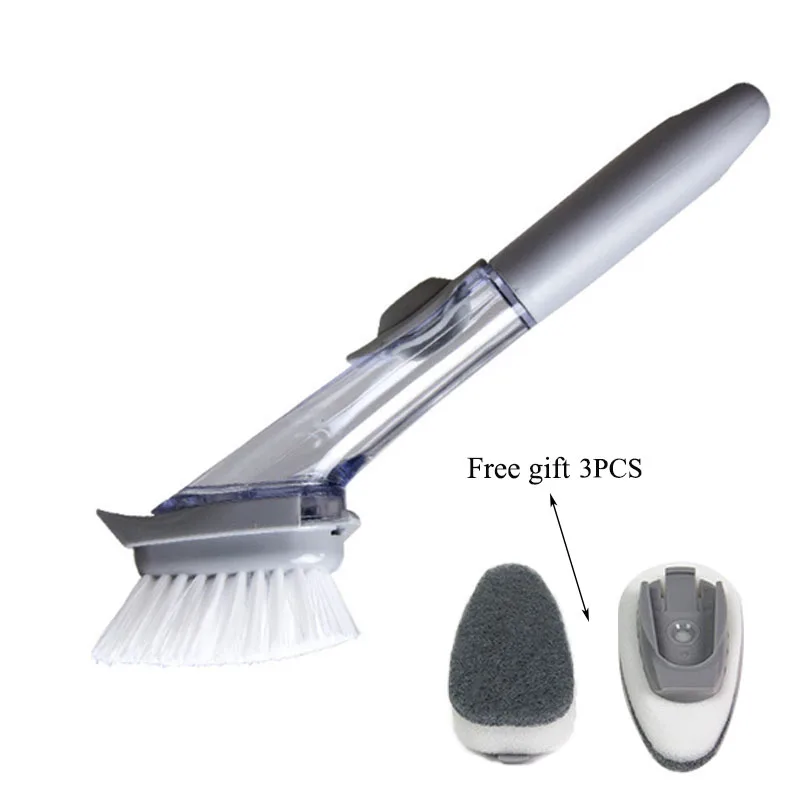 4PSC Long Handle Kitchen Cleaning Brush Multifunctional universal