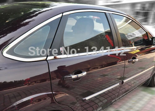 

Auto Decoration Accessories Stainless Car Window Trim Up Down Trims Triangle Pillar Sticker cover For Ford Focus 2 mk2 2005-2011