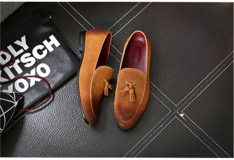 Men's Casual Shoes Mens Shoes Casual Cow Suede Leather Mens Shoes Casual Slip On Suede Men Loafers Suede Shoes Plus Size 47 48 (3)