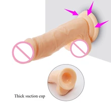 Lesbian Sex Toy Realistic Dildo Soft Dildo Sex Toys for Women Sex Toys Big Dildo for Women Female Masturbation Vibrator Penis super wild big black dildo to sex machine sex gun made from medical silicone for women demanding female sex product sex toy