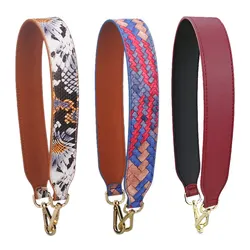Short Bag Length 68cm Bag Strap Color Snake Pattern Leather Handbag Fashion Wide Shoulder Strap Shoulder Bag with Accessories Short Bag Length 68cm Bag Strap Color Snake Pattern Leather Handbag Fashion Wide Shoulder Strap Shoulder Bag with Accessories