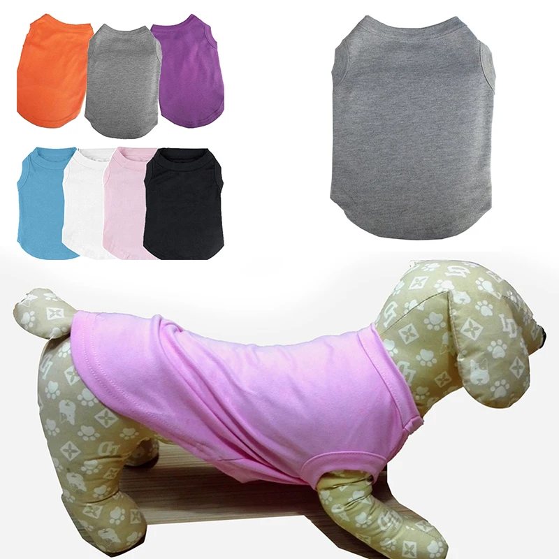 Plain Dog Shirts Puppy Clothes for Small Medium Large Pet Girl &Boy