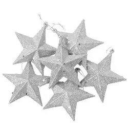 6 шт фестиваль с золотой пудрой легкие украшения милые пластиковые пятиконечные новогодняя елка со звездой
