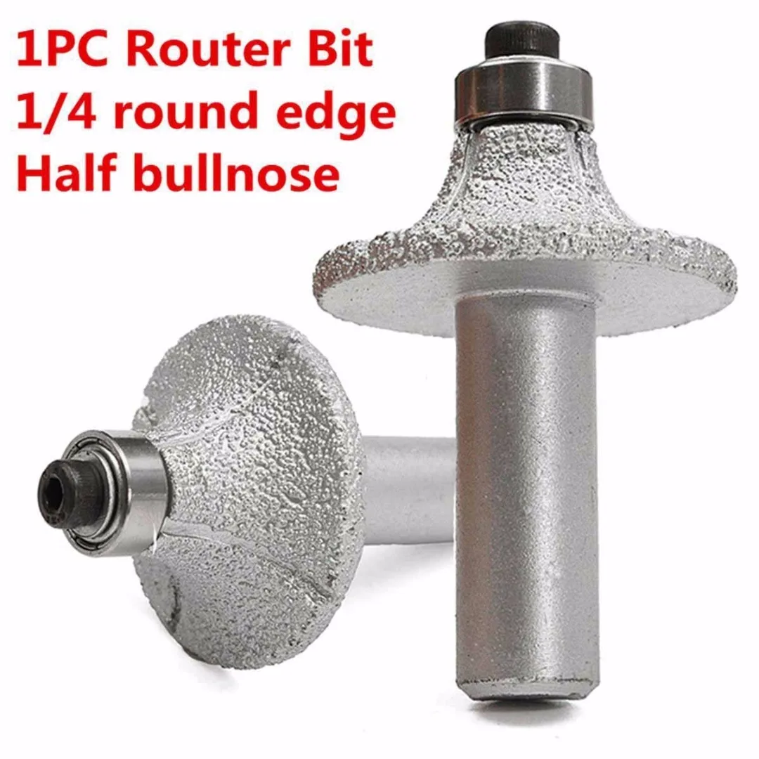 1/2" Diamond Router Bits For Marble Granite Hand Profiler Wheel Half Bullnose 
