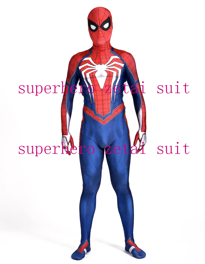 新しいps4不眠症スパイダーマンスーツ3dプリントスパンデックスゲームスパイダーマンコスプレスーツハロウィンコスプレスパイダーマン衣装のための大人 子供 Spiderman Suit Cosplay Suitspider Man Costume Aliexpress