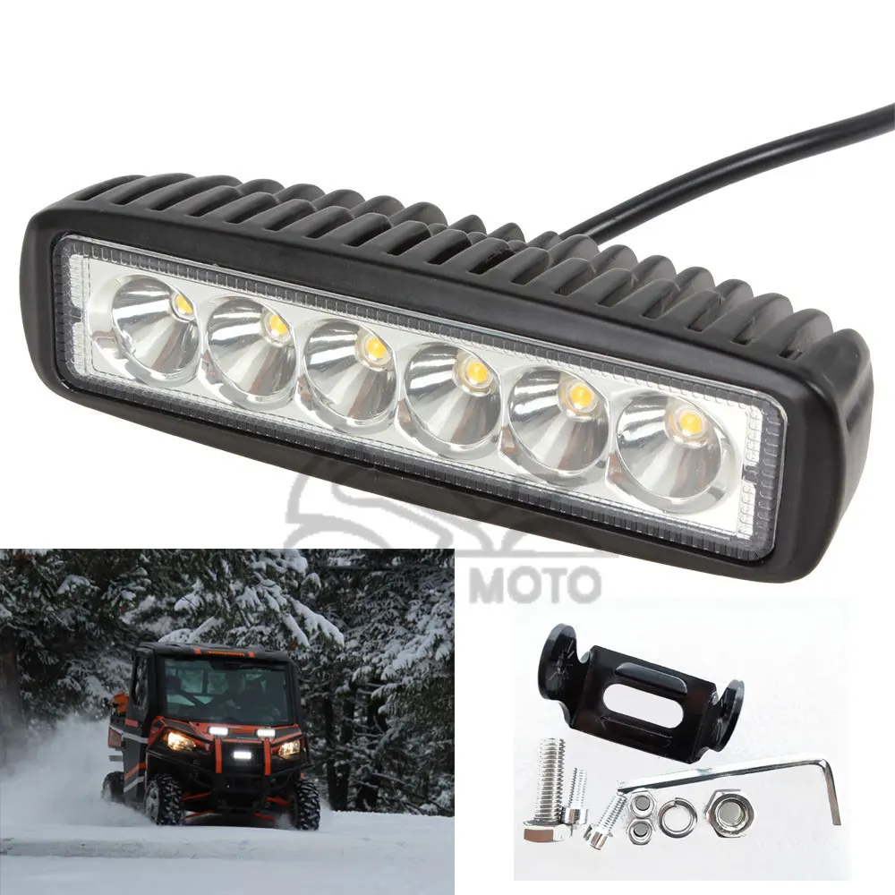Universal 18W 1360LM Motocross Waterproof LED Spot Day Work Running