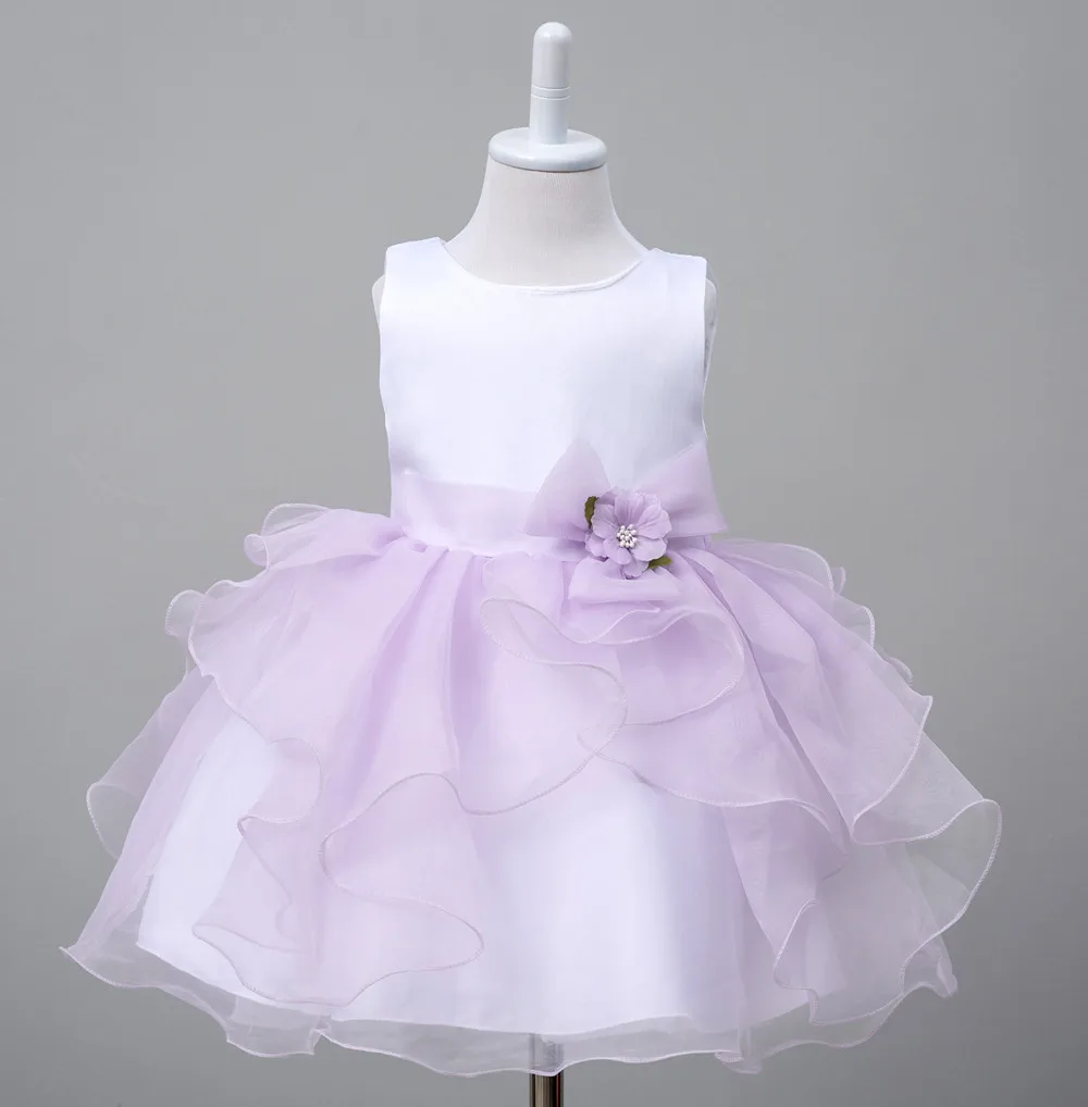 Baby girl irregularly hit color dress baby flower dress newborn
