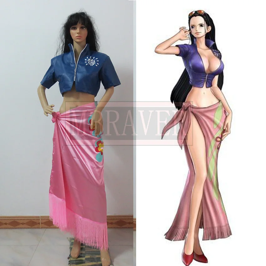 Disfraz De Nico Robin De One Piece Traje De Anime Personalizado Abrigo De Cuero Y Falda Skirt Style Skirt Kidscoat Cashmere Aliexpress