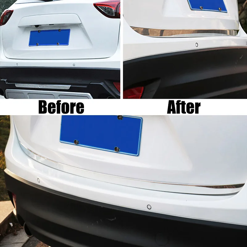 Для Mazda Cx-5 Cx5 2012 2013 хромированная Задняя Крышка багажника задняя крышка-дверца отделка багажника отделка края молдинг отделка полосы