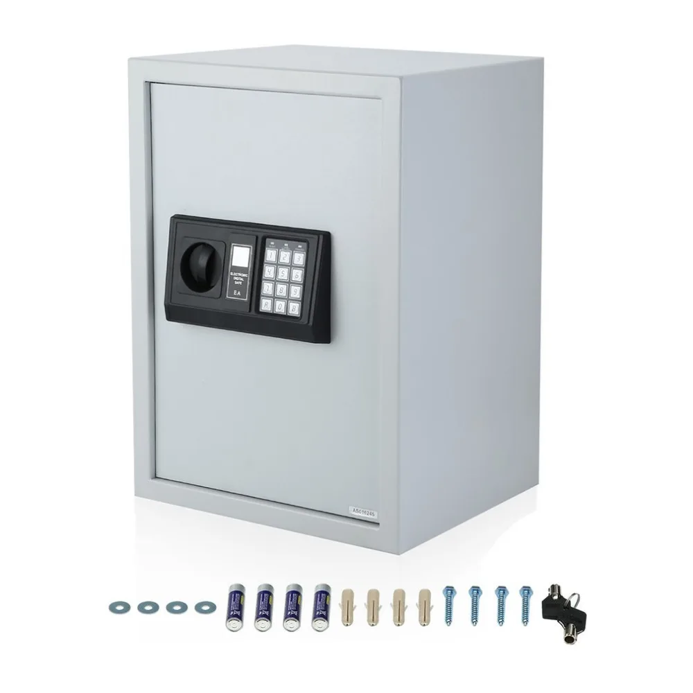 

Newest Safe Deposit Box Safety Combination Code Locking Storage Money Cash Coins Treasure Property Box Na-25-EA