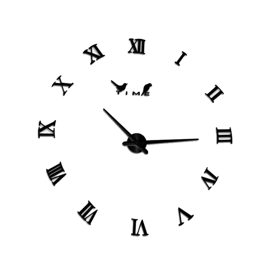 

3D Simple Acrylic Art Wall Clock Creative Modern Mute Wall Watch Living Room Decoration Saat Home Decoration Accessories B68