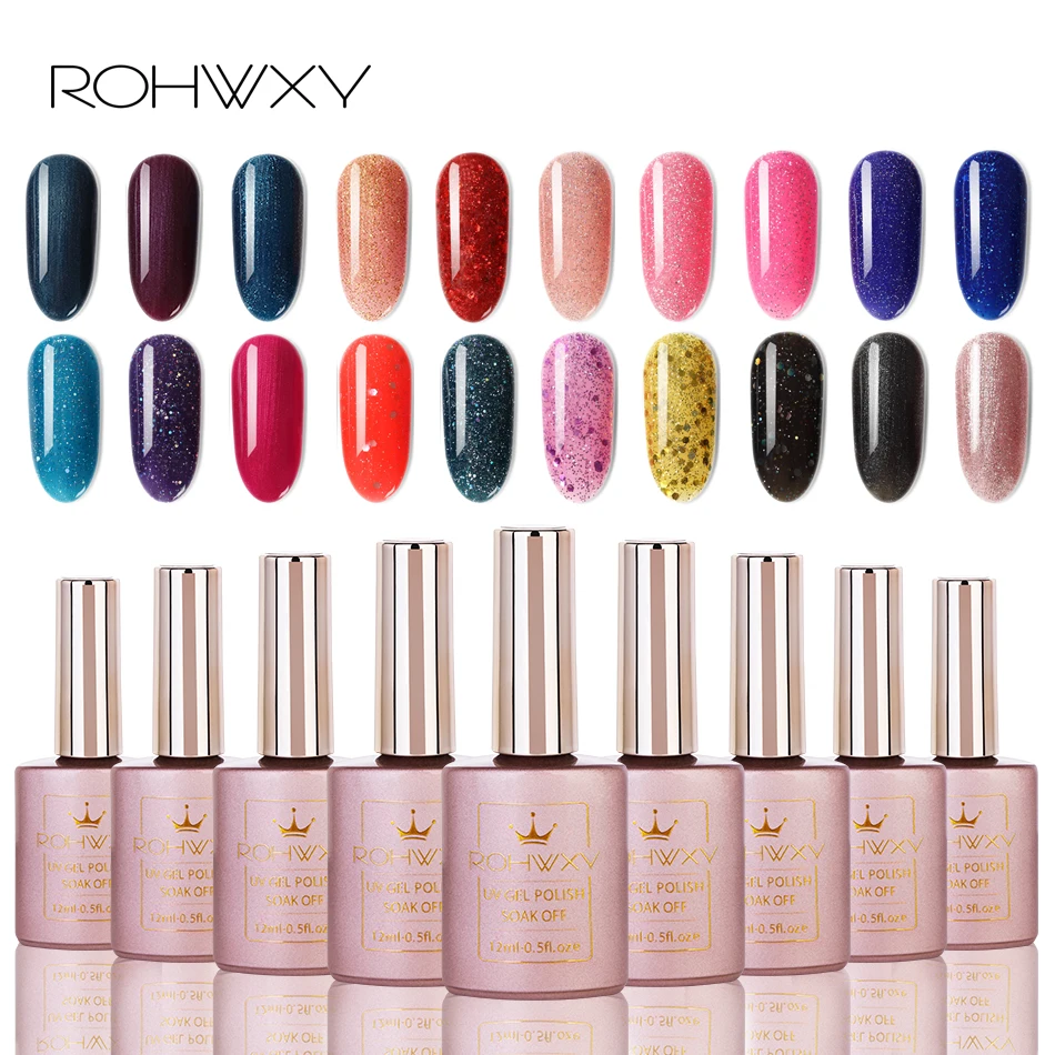 

ROHWXY Gel Nail Polish For Manicure UV Gel Nail Polish For Nail Design Pearlescent Varnish Hybrid Primer For Nail Base Top Coat