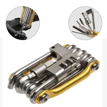 

Portable Multifunctional 11 in 1 Bike Repair Kit Hex Spoke Wrench Screwdriver Carbon Steel Folding Bicycle Tools Sets