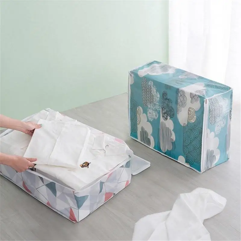 Quilt Storage Bag Print Home Clothes Quilt Pillow Blanket Storage Bag
