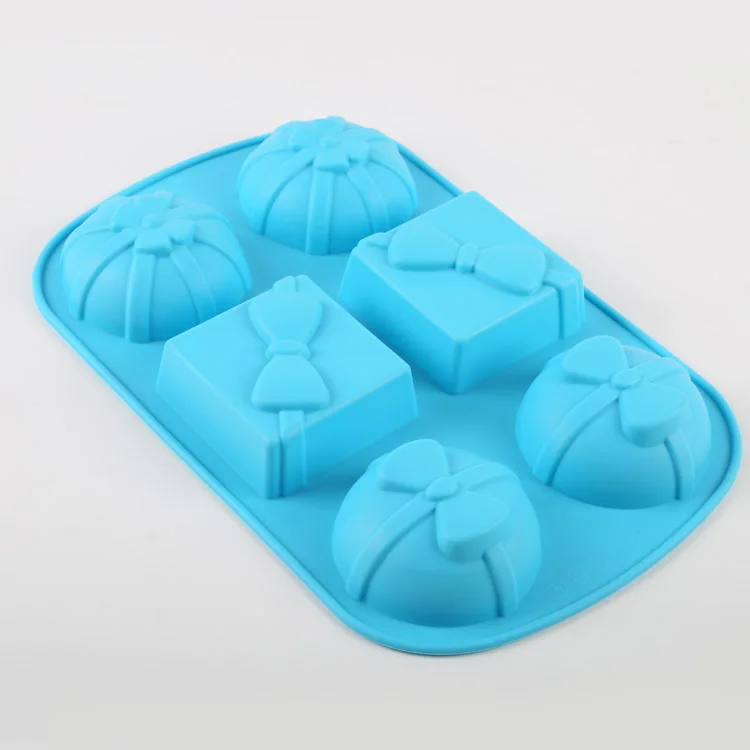 1pc 6 holes Christmas Gift Box Shape Cake Mold chocolate cookie cup cakes sugarcraft fondant tools | Дом и сад