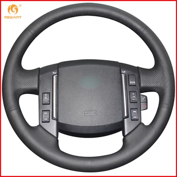 

MEWANT for Land Rover Freelander 2 2007 2008 2009 2010 2011 2012 Black Gunuine Leather Car Steering Wheel Cover Accessories