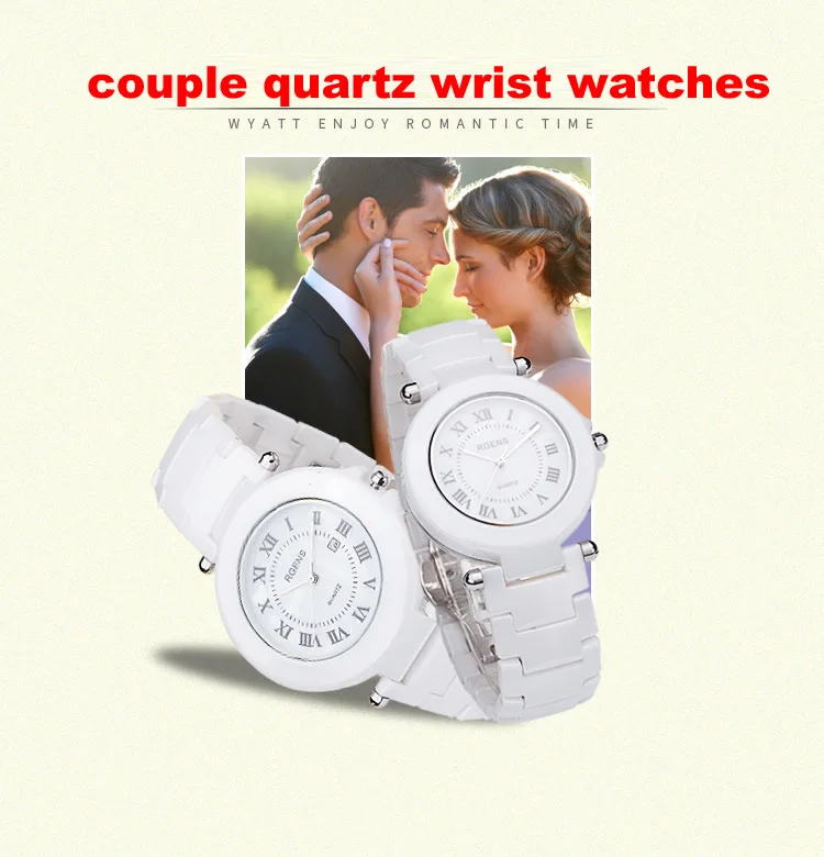 RGENS верно керамические наручные часы мужские часы кварцевые Черный Белый мужской наручные часы модные повседневные водонепроницаемые номер 5509