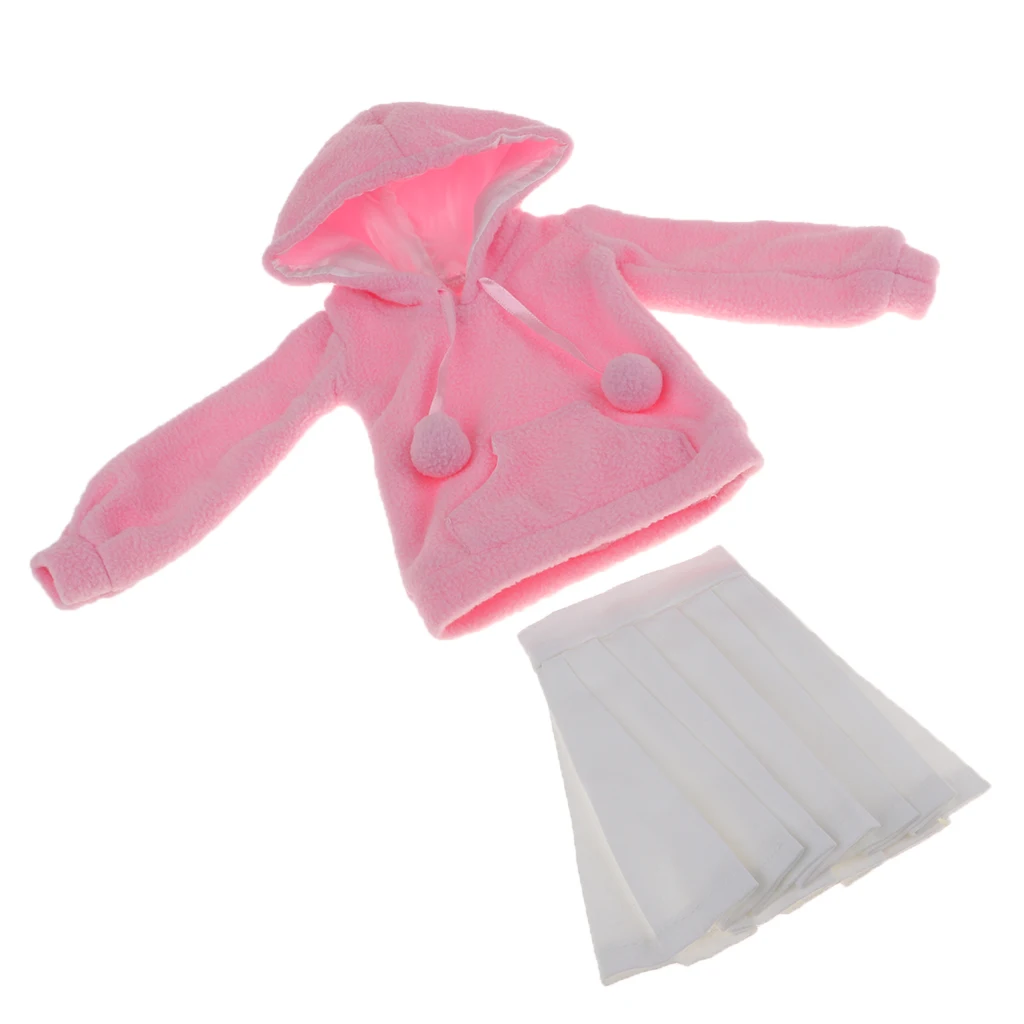 1/3 BJD Smart Dolls Clothes for Supper Dollfie SD DZ Hoodies White Pleated Skirt Cosplay Outfit