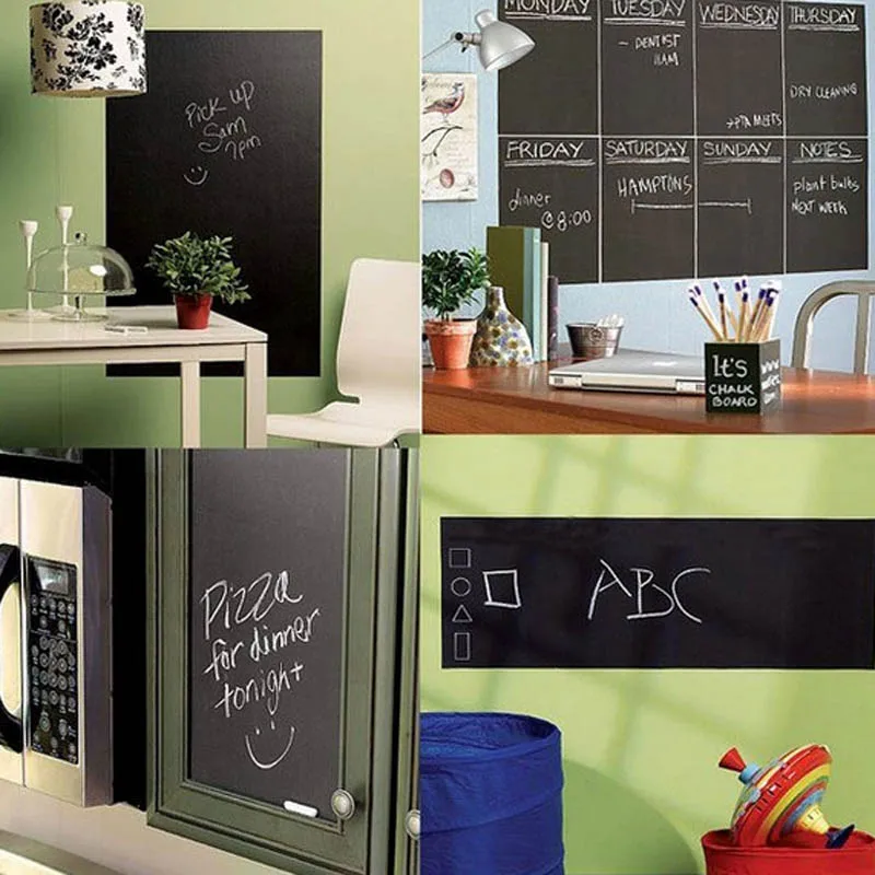 

45*200cm Wall Sticker Chalk Board Blackboard Decal Vinyl Chalkboard Removable Wall Sticker Home Deco Great Gift for Kids Room