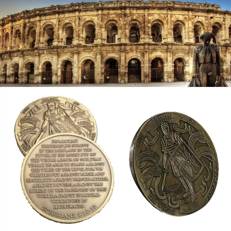 Модный значимый древний Шлем Спасения Наденьте на ефесяны памятную монету без эмблемы