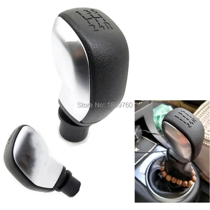 

Manual Transmission GEAR KNOB 5 SPEED SILVER BLACK FOR PEUGEOT 206 207 301 307 308 408 508 2008 3008