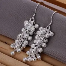 KN-E007 925 серебряные серьги для женщин женские 925 модные ювелирные изделия полированные фиолетовые бобовые серьги