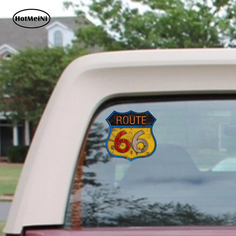 HotMeiNi автостайлинг 3D Route 66 самоклеющиеся высечки логотипа виниловая наклейка JDM