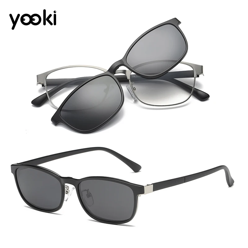

2019 Fashion Polarized Flip Up Clip On Sunglasses Black 100% UV Protection Fishing Men Women Night Glasses
