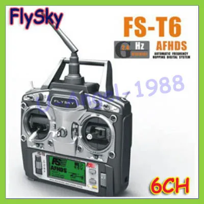 

FS FlySky FS-T6 T6 2.4g Digital Proportional 6 Channel Transmitter and Receiver System W/ LED Screen